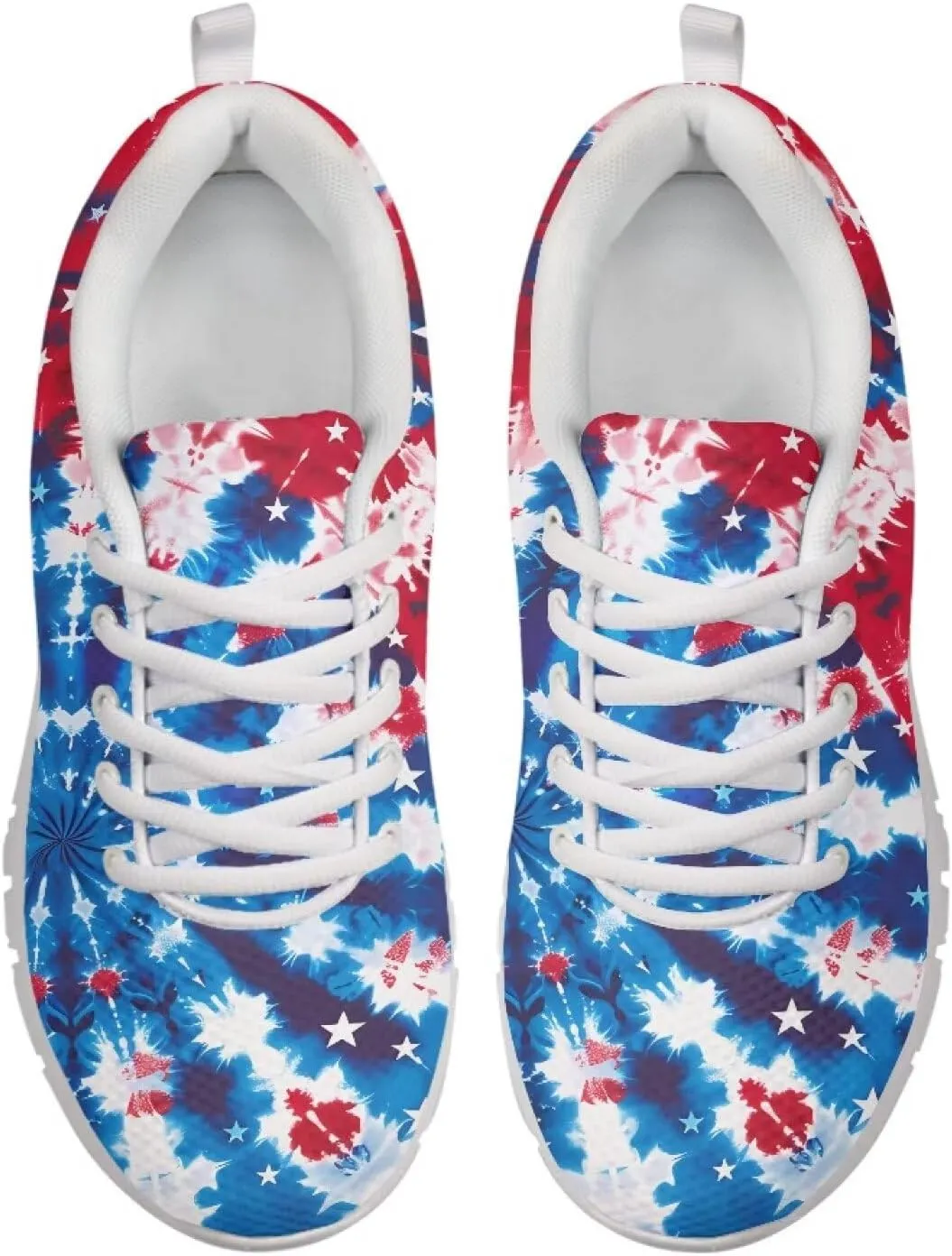 SYtrade Women's Running Shoes Lace Up Walking Tennis Sneakers White Sole