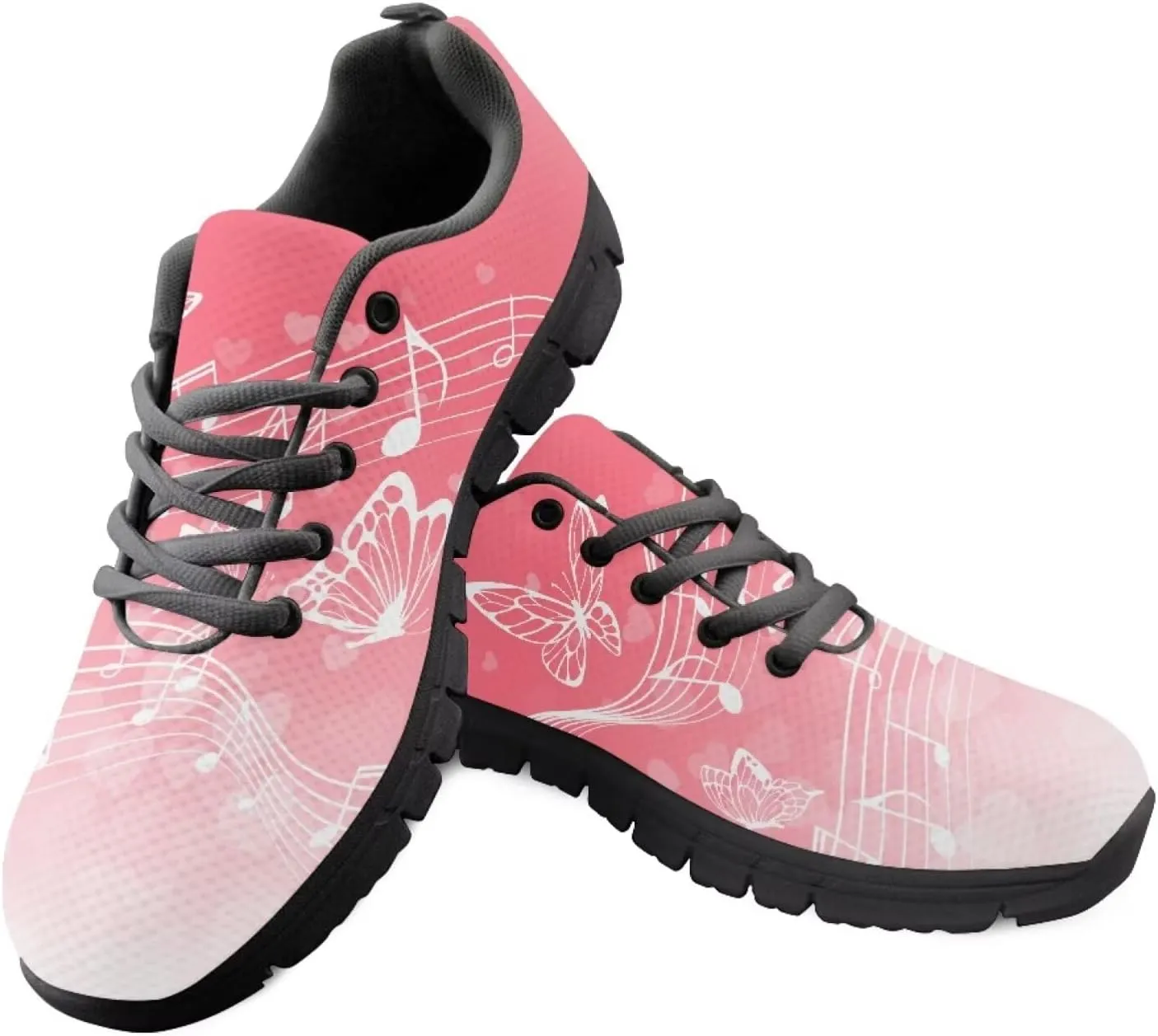 SYtrade Women's Walking Shoes Sports Sneakers Breathable Mesh Upper - Breathing Shoes Black Sole