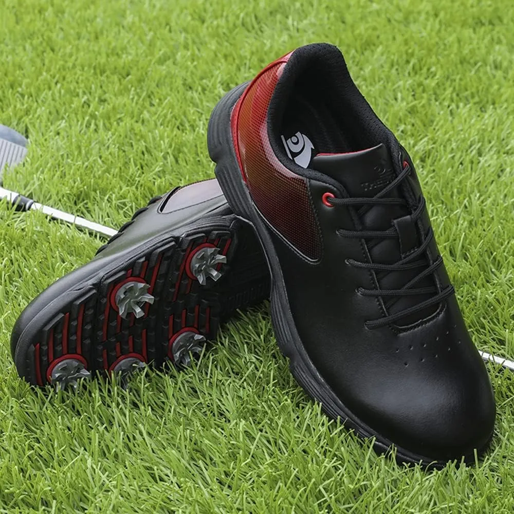 THESTRON Men Golf Shoes Mesh Breathable Breathable Golf Walking Sport Sneakers 7 Spikes Golf Trainers 