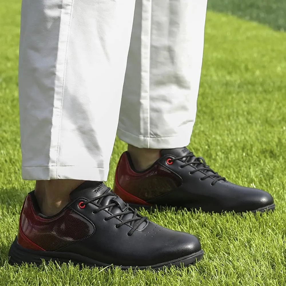 THESTRON Men Golf Shoes Mesh Breathable Breathable Golf Walking Sport Sneakers 7 Spikes Golf Trainers 