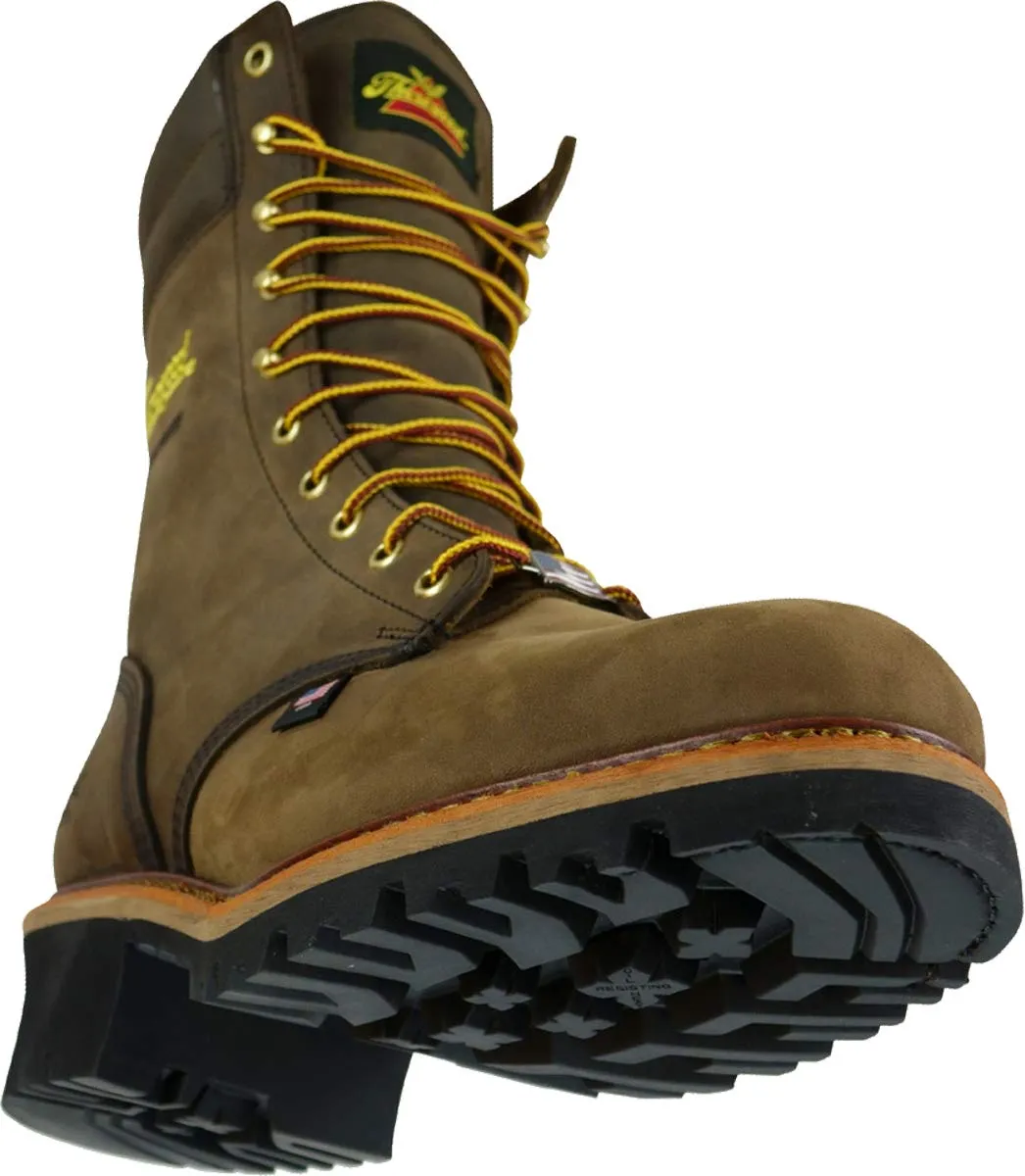 Thorogood Men's 9" Waterproof Logger Series Stud Horse Round Steel Toe Work Boot