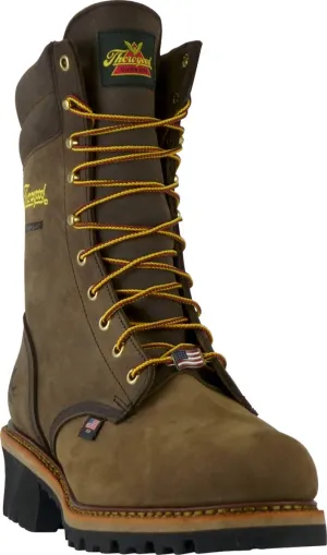 Thorogood Men's 9" Waterproof Logger Series Stud Horse Round Steel Toe Work Boot