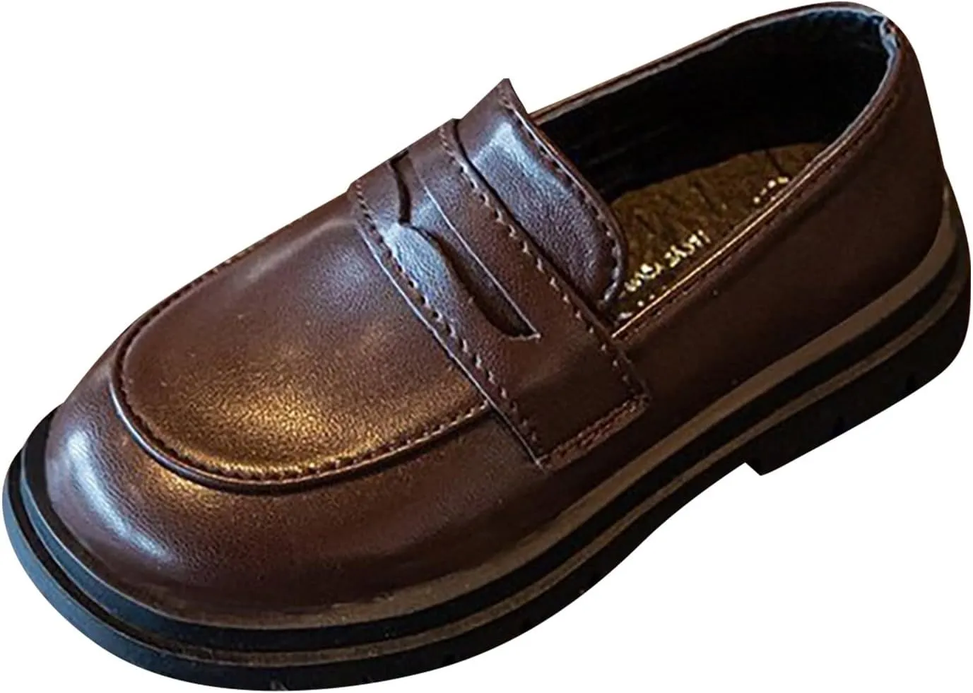 Toddle Kids Chunky Loafers Dress Shoes Boys Girls Platform enny Round Toe School Uniform Slip On Oxford Shoes