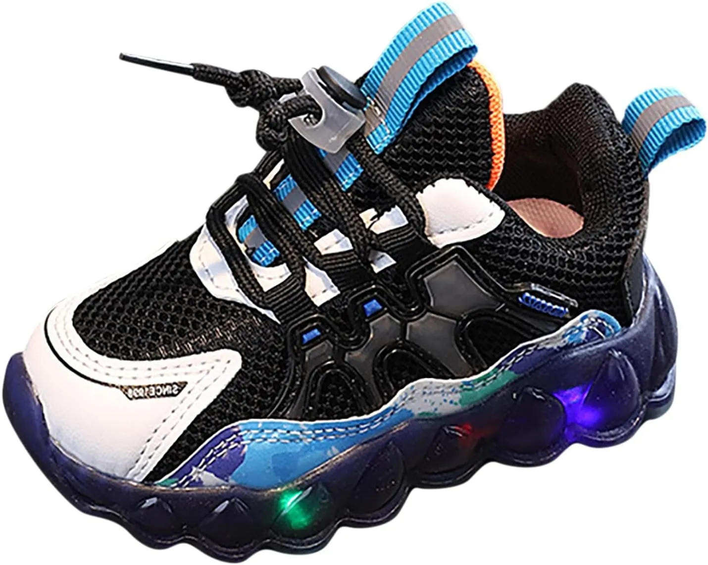 Toddler Girls Boys LED Flashing Sneakers Kids Lightweight Mesh Breathable Soft Sole Casual Sport Shoes for School
