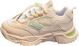 Toddler Kids Lightweight Comfortable Sneakers Boys Girls Fashion Thick Sole Non Slip Mesh Breathable School Shoes