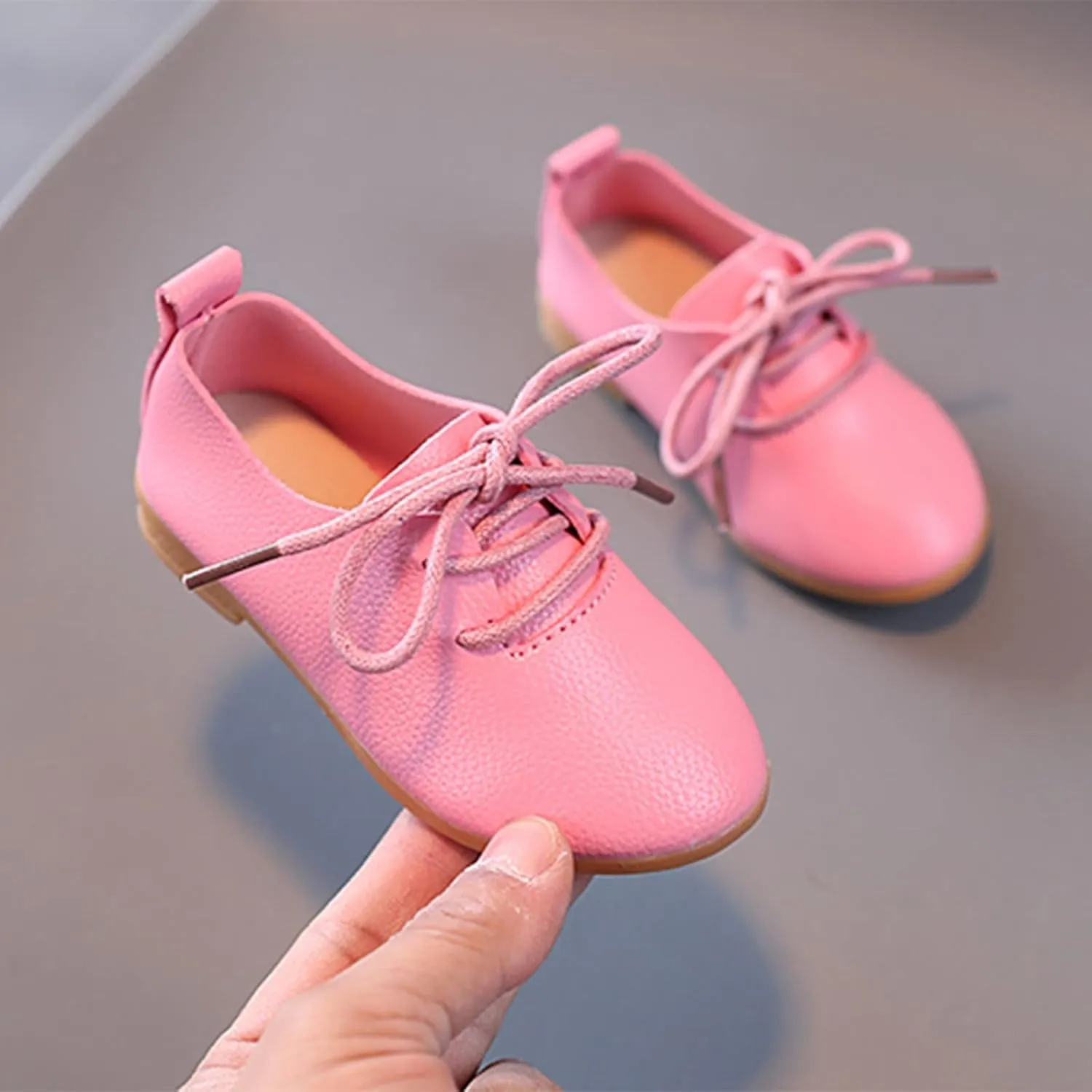 Toddler Little Girls Boys British Style Lace-Up Saddle Shoes Casual xfords Baptism School niform Loafer Shoes