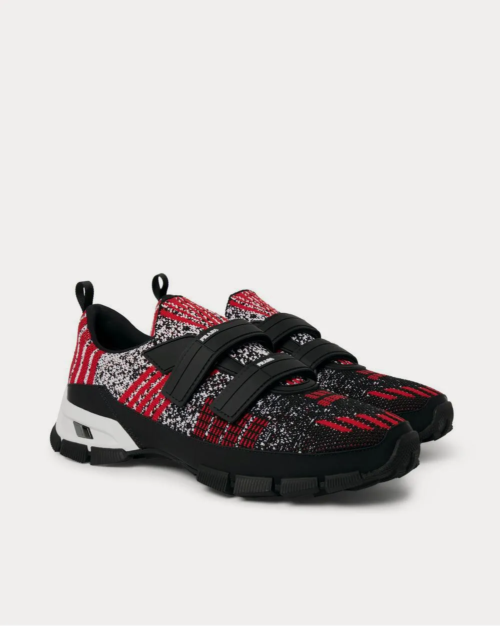 Trail Rubber-Trimmed Mesh  Red low top sneakers
