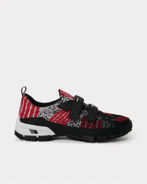 Trail Rubber-Trimmed Mesh  Red low top sneakers