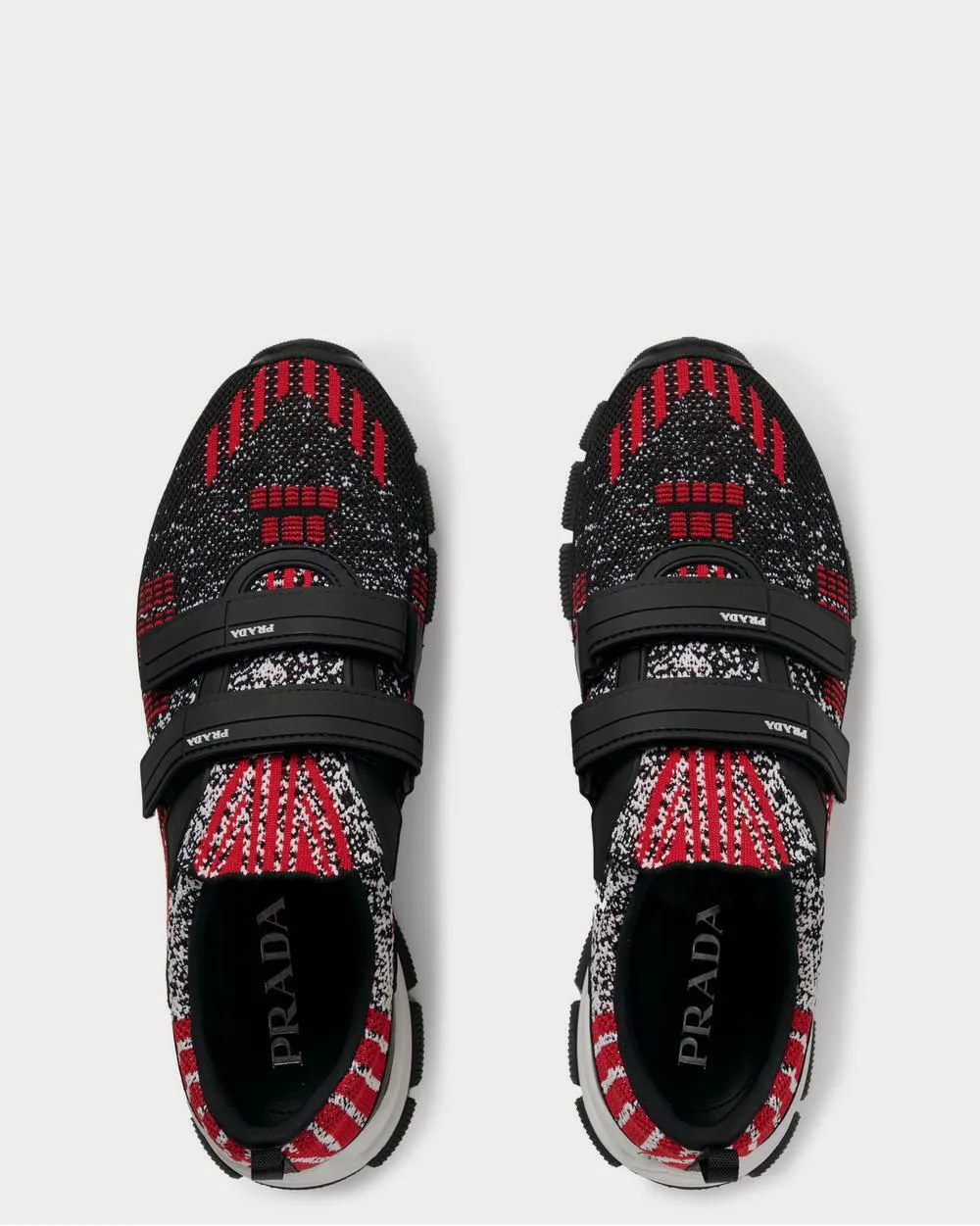Trail Rubber-Trimmed Mesh  Red low top sneakers