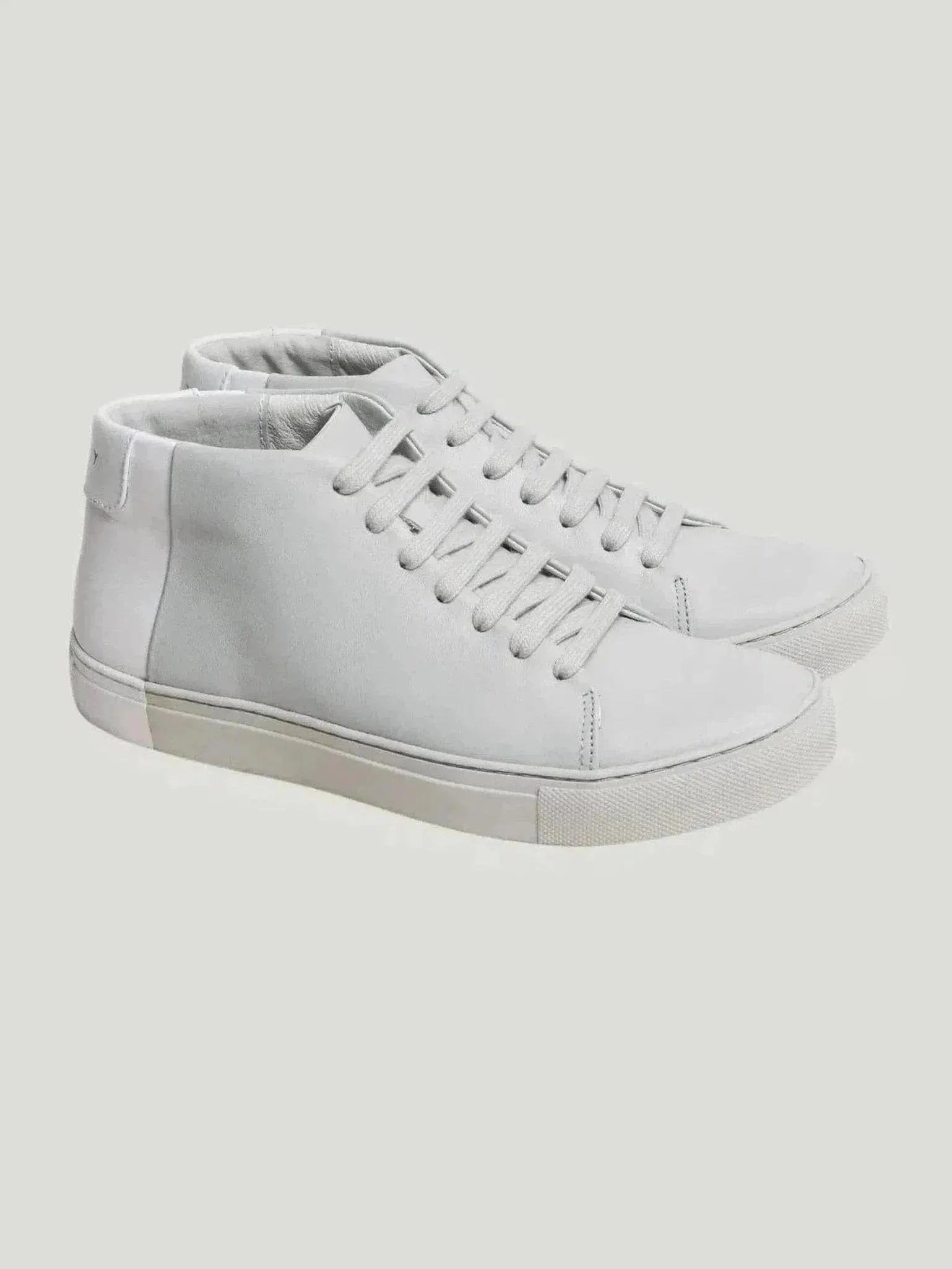 Two-Tone Nappa Mid Top Sneakers | Italian Nappa Leather & Suede | Stylish Comfort with Arch Support | One Posh Closet