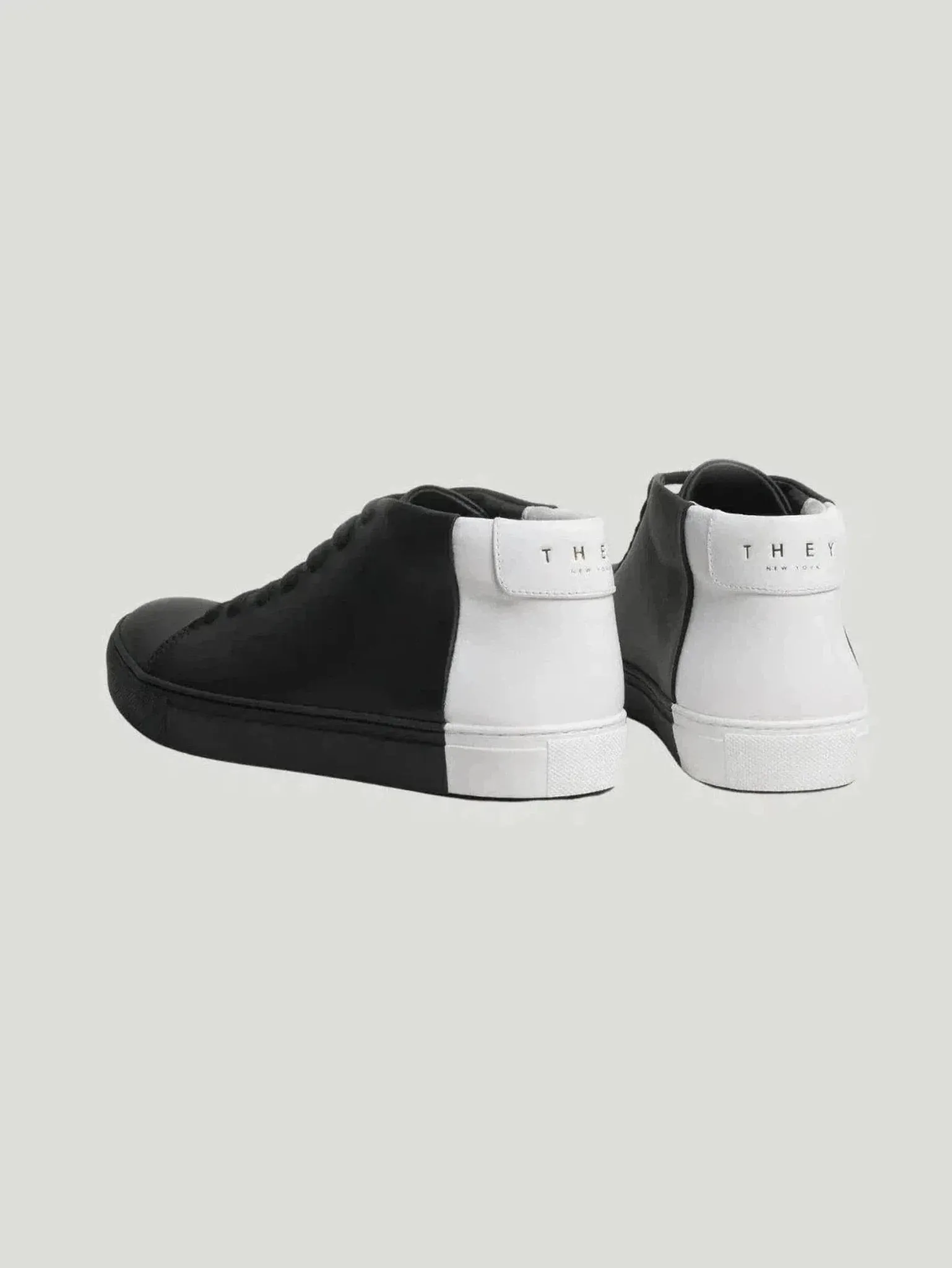 Two-Tone Nappa Mid Top Sneakers | Italian Nappa Leather & Suede | Stylish Comfort with Arch Support | One Posh Closet