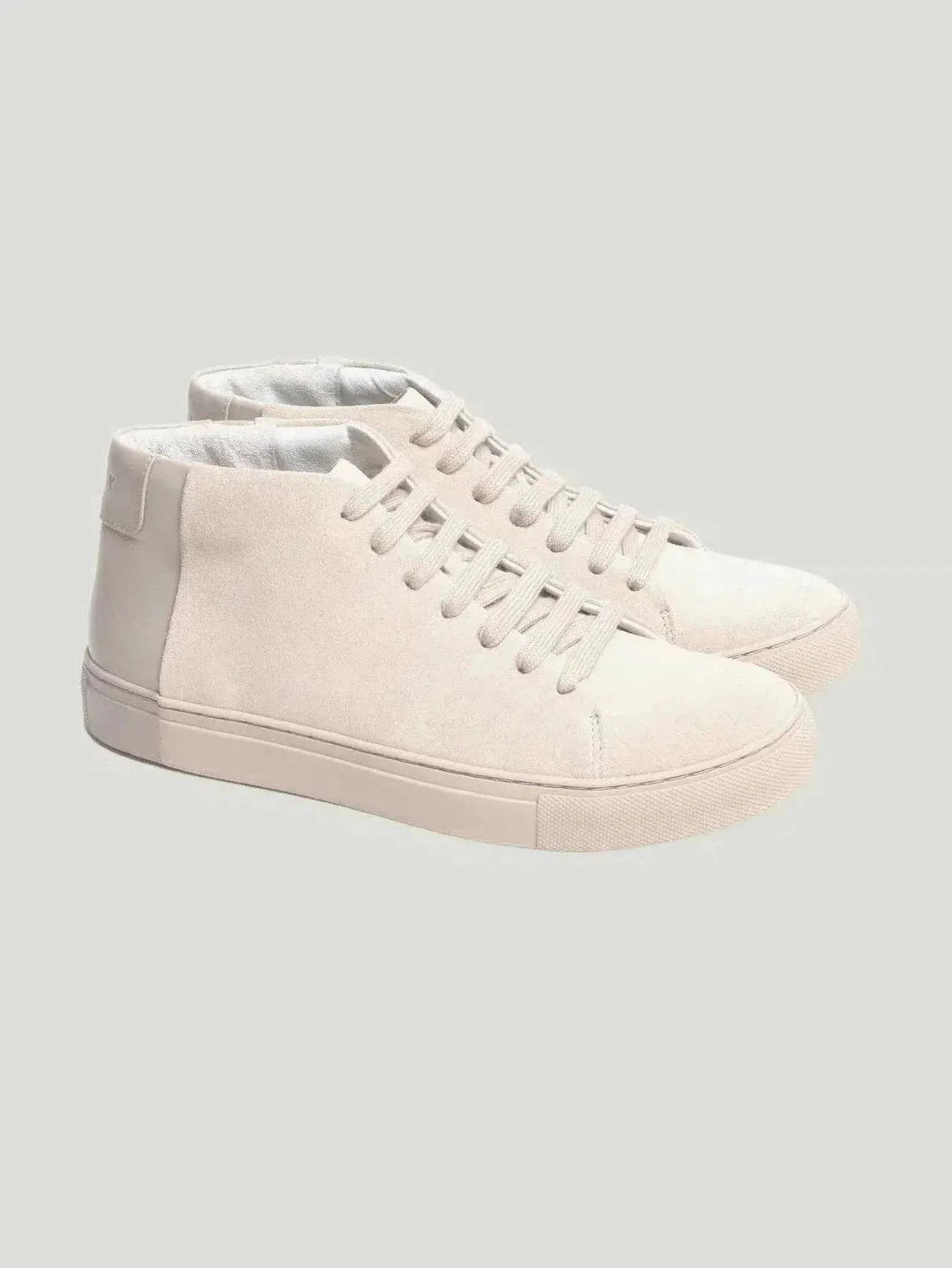 Two-Tone Nappa Mid Top Sneakers | Italian Nappa Leather & Suede | Stylish Comfort with Arch Support | One Posh Closet