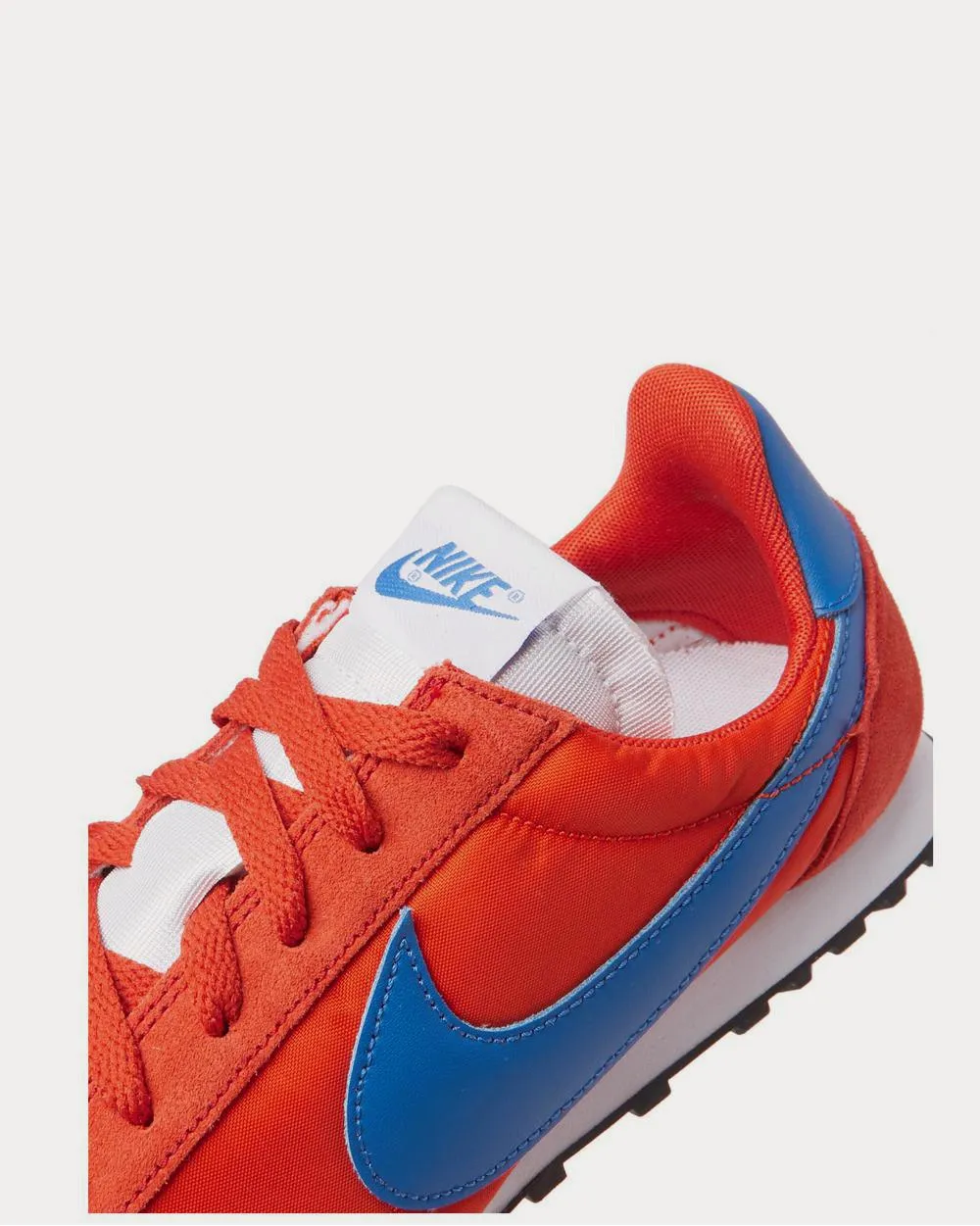 Waffle Racer Leather-Trimmed Shell and Suede  Red low top sneakers