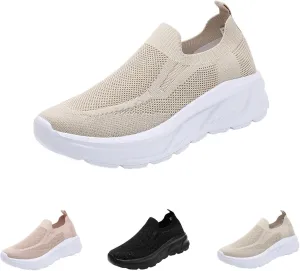 Walking Shoes Women Slip On Sneakers Casual Comfort Mesh Breathable Tennis Shoes Non Slip Workout Athletic Shoes