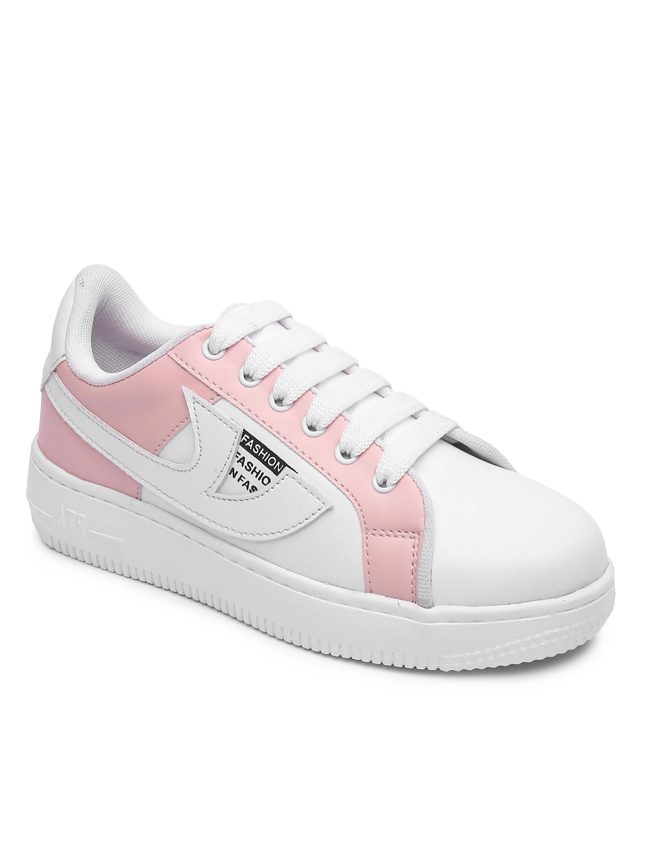 White & Pink Hip Hop Casual Sneaker