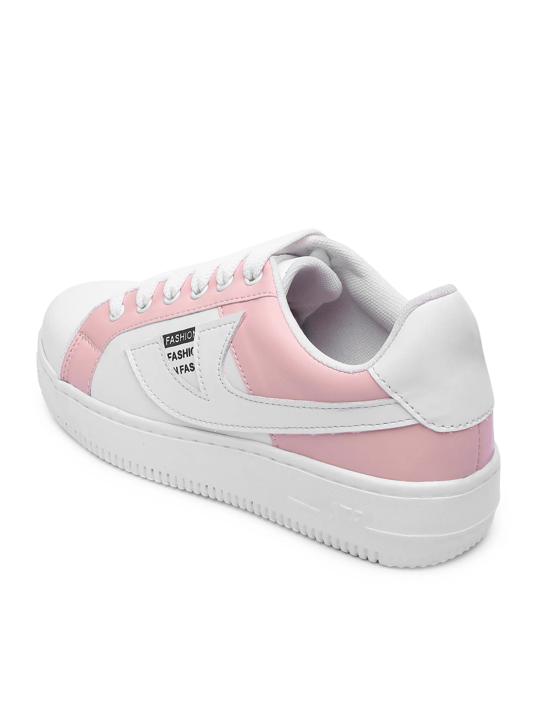 White & Pink Hip Hop Casual Sneaker