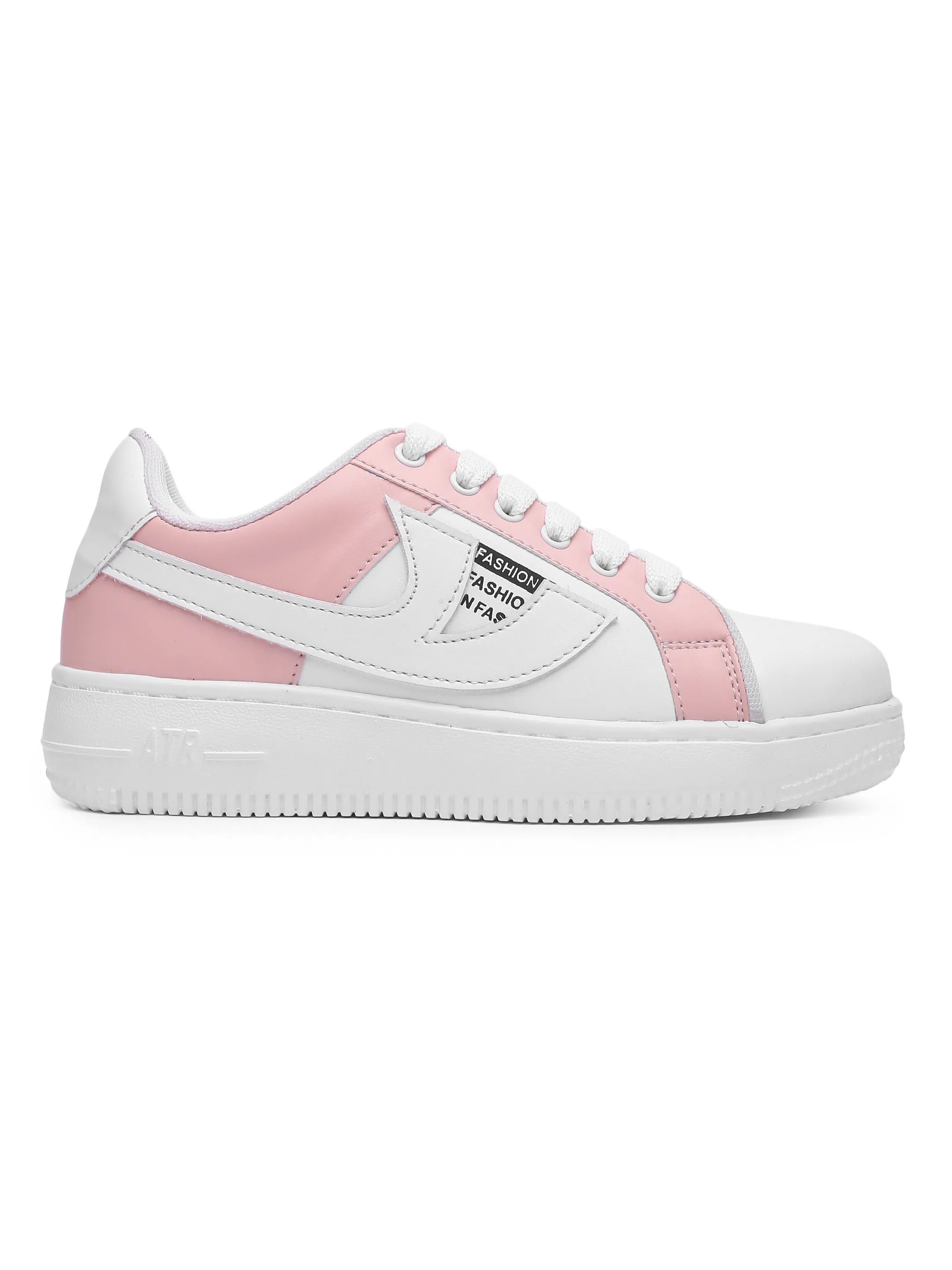 White & Pink Hip Hop Casual Sneaker