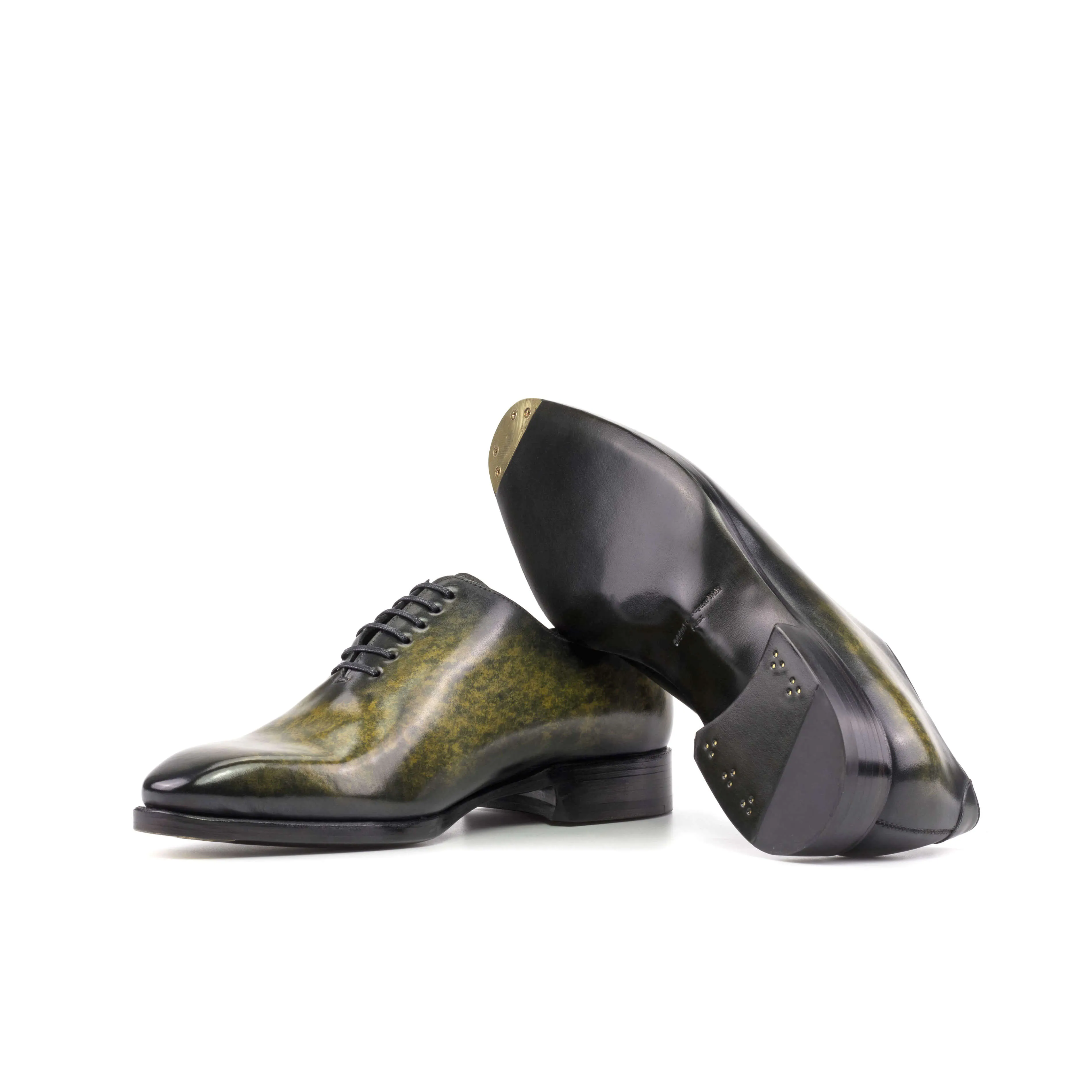 Wholecut Oxford Khaki Patina Leather | Made to Order Luxury Shoes