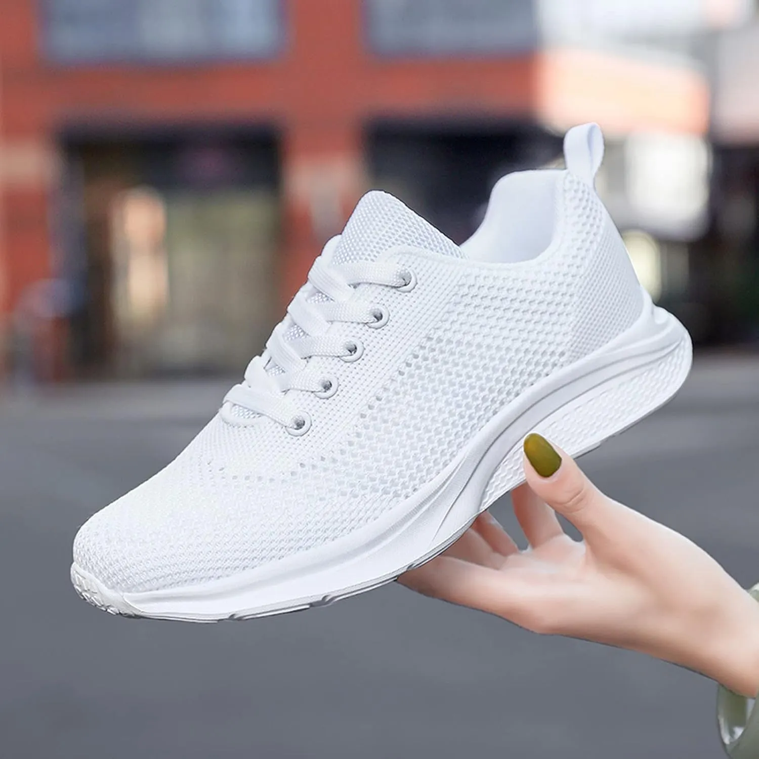 Women's Comfortable Walking Running Tennis Shoes Lace Up Mens Dress Shoes Breathable Women's Shoes Casual Chunky Sneakers Platform Tennis Shoe Trainers Shoe