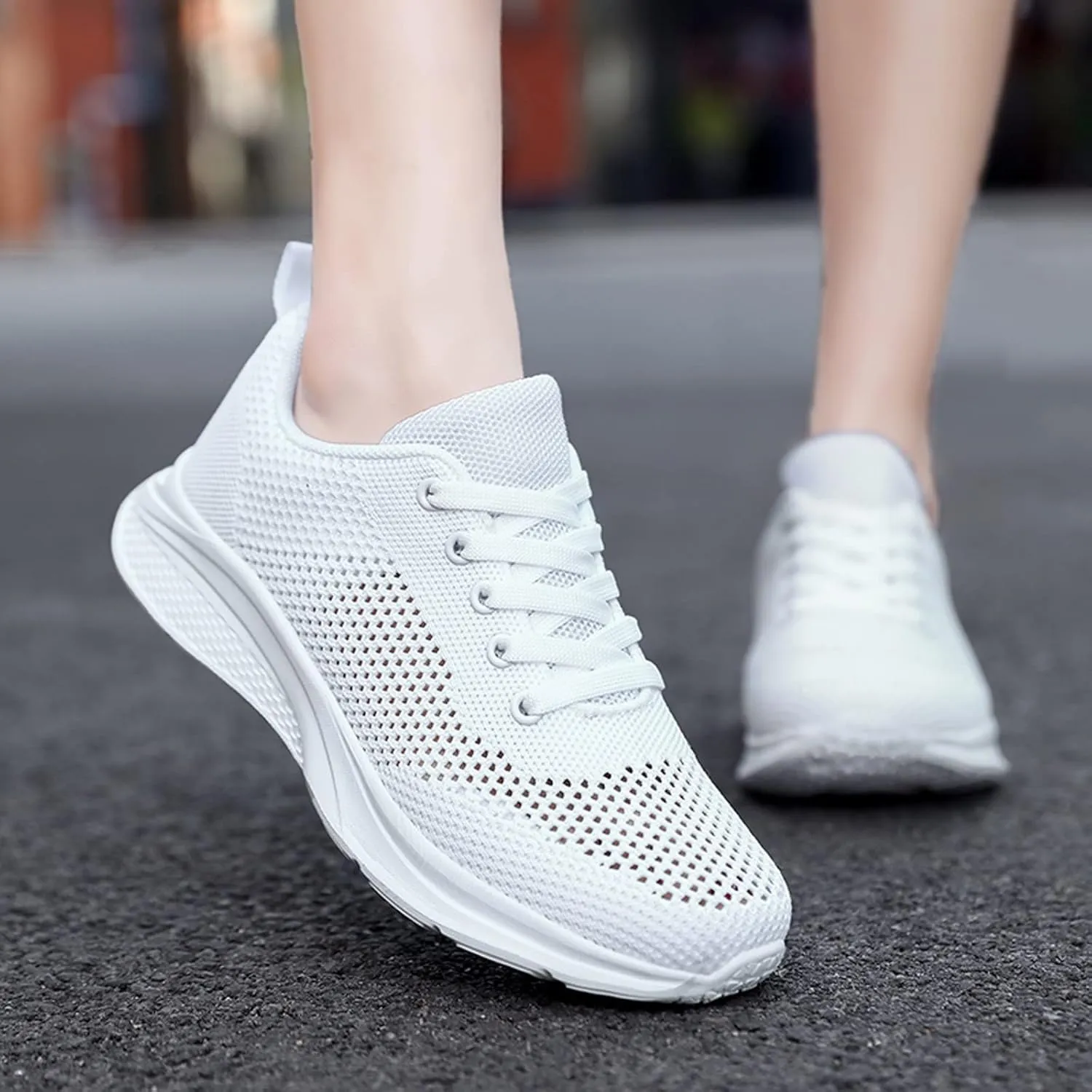 Women's Comfortable Walking Running Tennis Shoes Lace Up Mens Dress Shoes Breathable Women's Shoes Casual Chunky Sneakers Platform Tennis Shoe Trainers Shoe