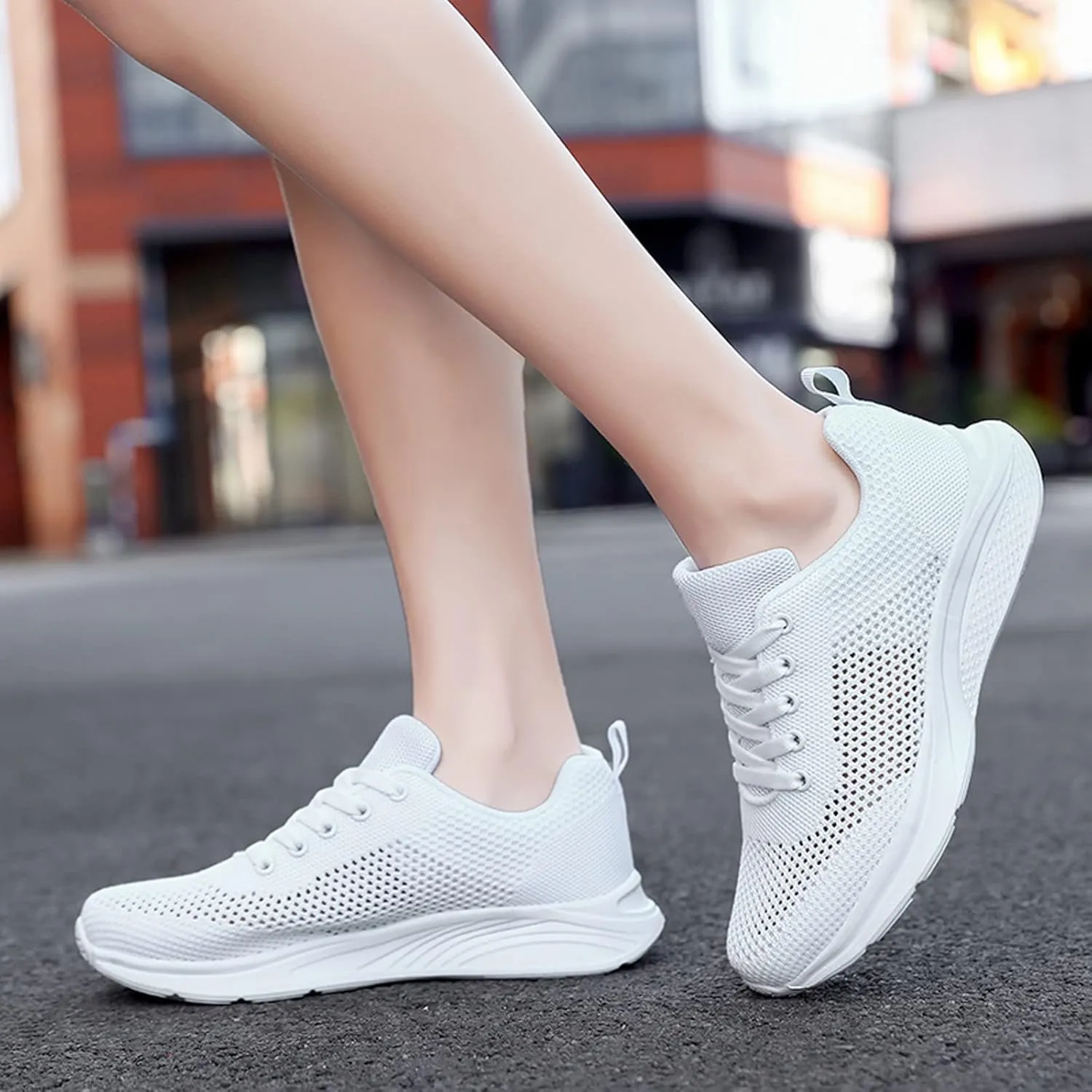 Women's Comfortable Walking Running Tennis Shoes Lace Up Mens Dress Shoes Breathable Women's Shoes Casual Chunky Sneakers Platform Tennis Shoe Trainers Shoe