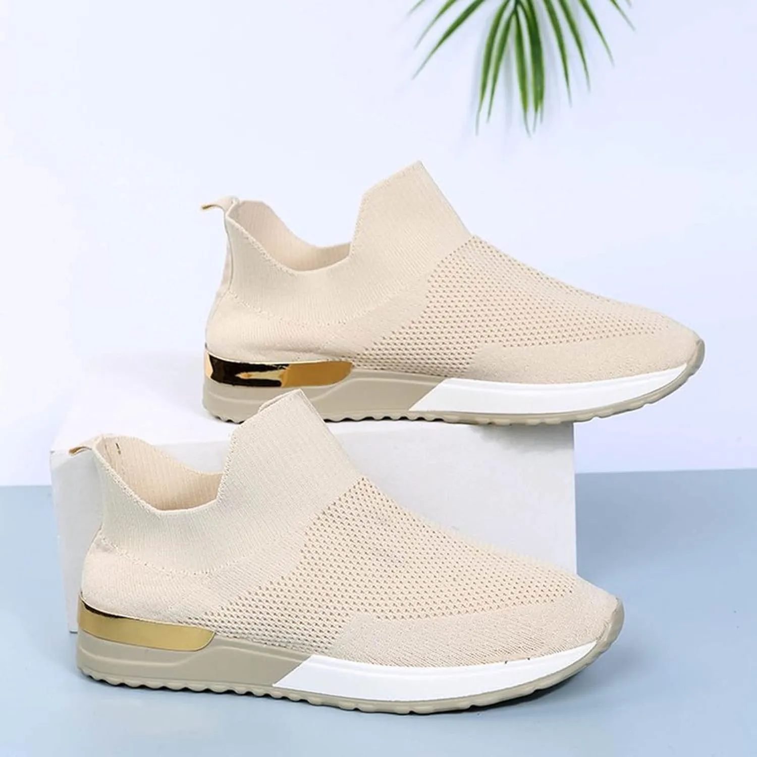 Women's Fashion Sneaker Non Slip Breathable Lightweight Comfortable Lace Up Leather Tennis Shoes Women Women's Platform Loafers White Leather Sneakers