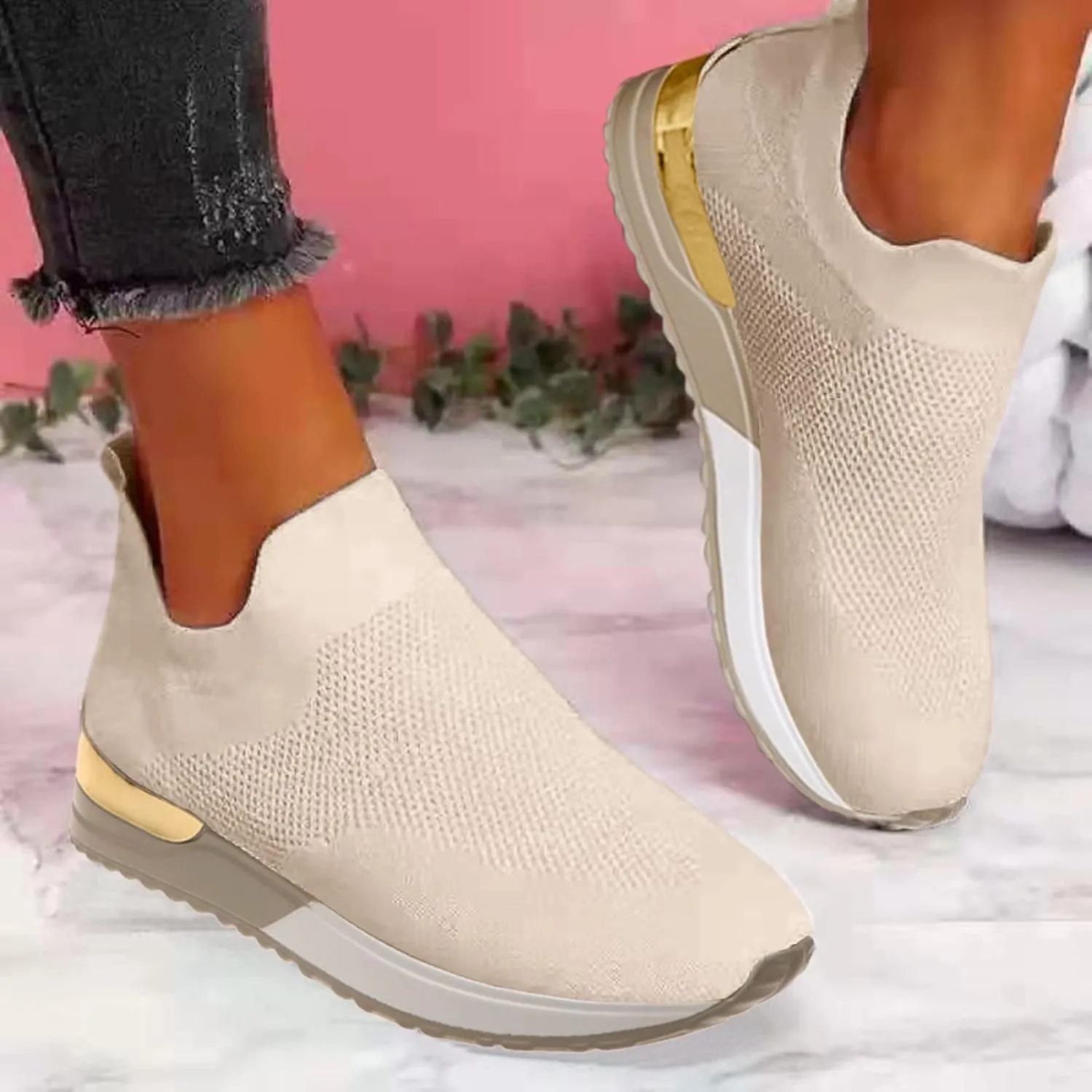 Women's Fashion Sneaker Non Slip Breathable Lightweight Comfortable Lace Up Leather Tennis Shoes Women Women's Platform Loafers White Leather Sneakers