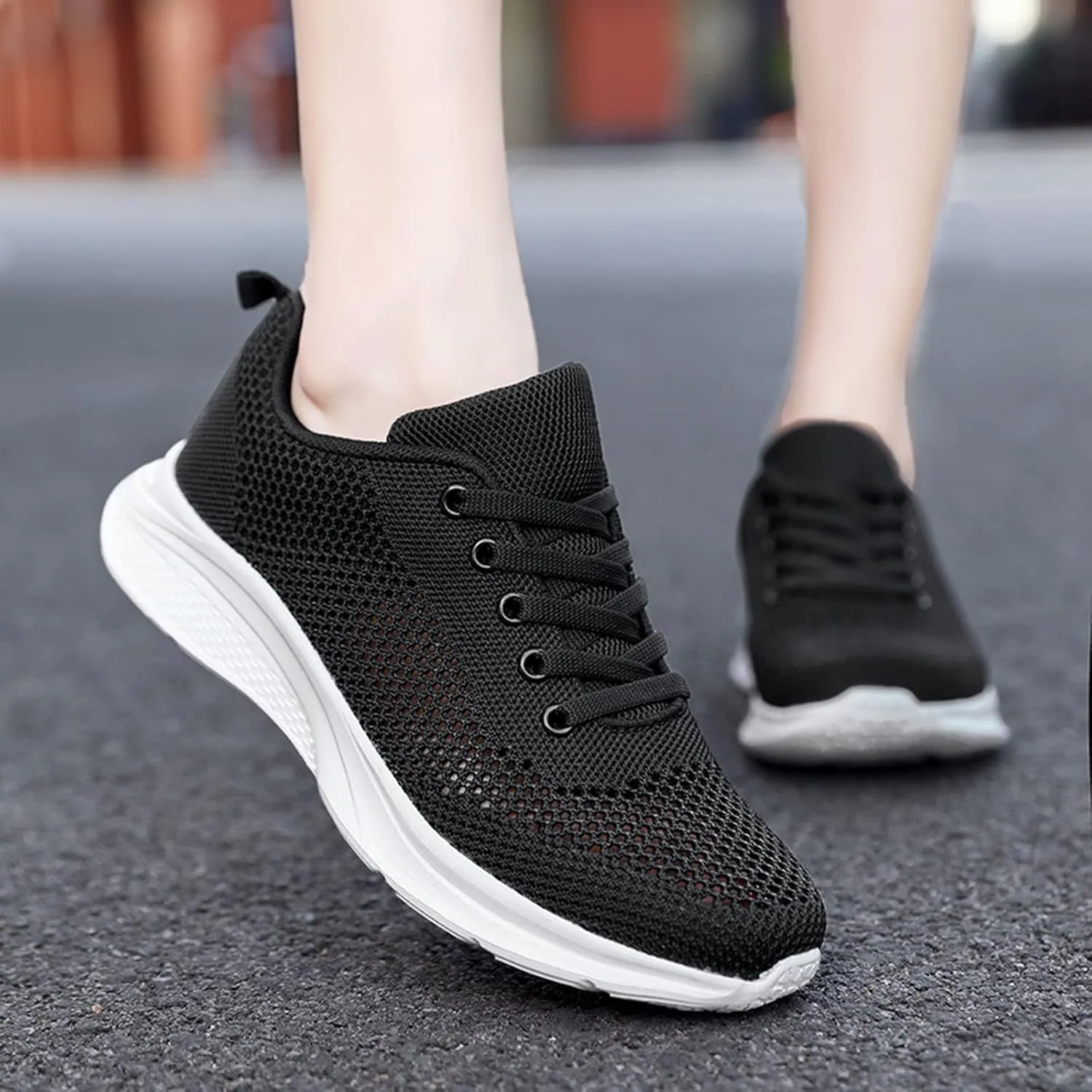 Women's Lace Up Walking Shoes Lightweight Casual Running Sneakers Tennis Shoes Womens Slip On Dress Casual Shoes Shoes Sneakers Brown Tennis Shoe Trainers Shoe