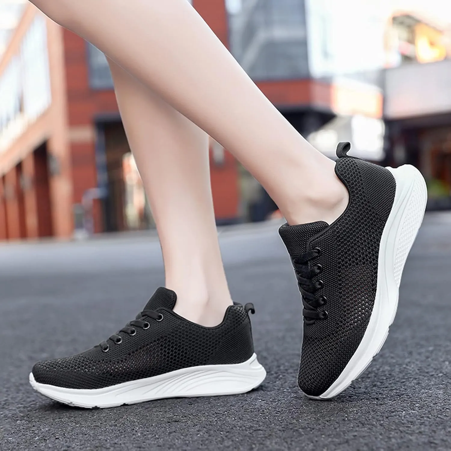 Women's Lace Up Walking Shoes Lightweight Casual Running Sneakers Tennis Shoes Womens Slip On Dress Casual Shoes Shoes Sneakers Brown Tennis Shoe Trainers Shoe