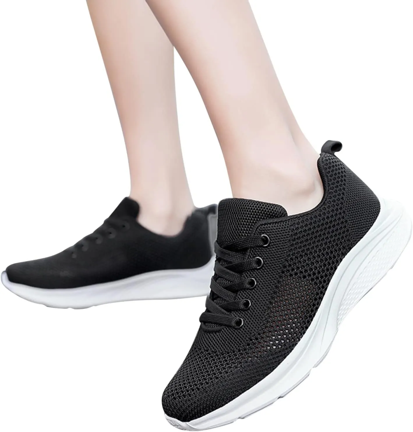 Women's Lace Up Walking Shoes Lightweight Casual Running Sneakers Tennis Shoes Womens Slip On Dress Casual Shoes Shoes Sneakers Brown Tennis Shoe Trainers Shoe