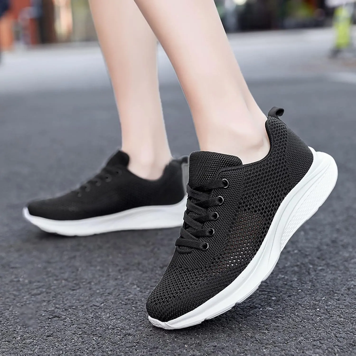 Women's Lace Up Walking Shoes Lightweight Casual Running Sneakers Tennis Shoes Womens Slip On Dress Casual Shoes Shoes Sneakers Brown Tennis Shoe Trainers Shoe
