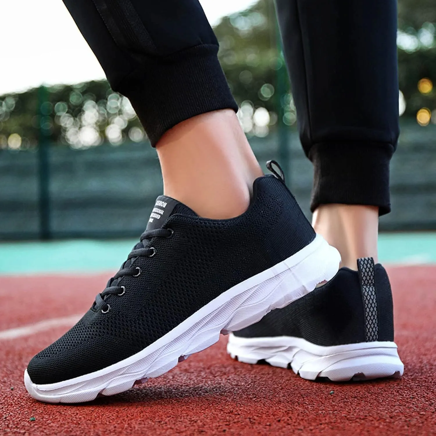 Womens Lace Up Walking Shoes Memory Foam Lightweight Comfort Running Shoes for Men Walking Men's Shoes Casual Brown Sneakers Black Tennis Shoe Cross Trainer Shoe