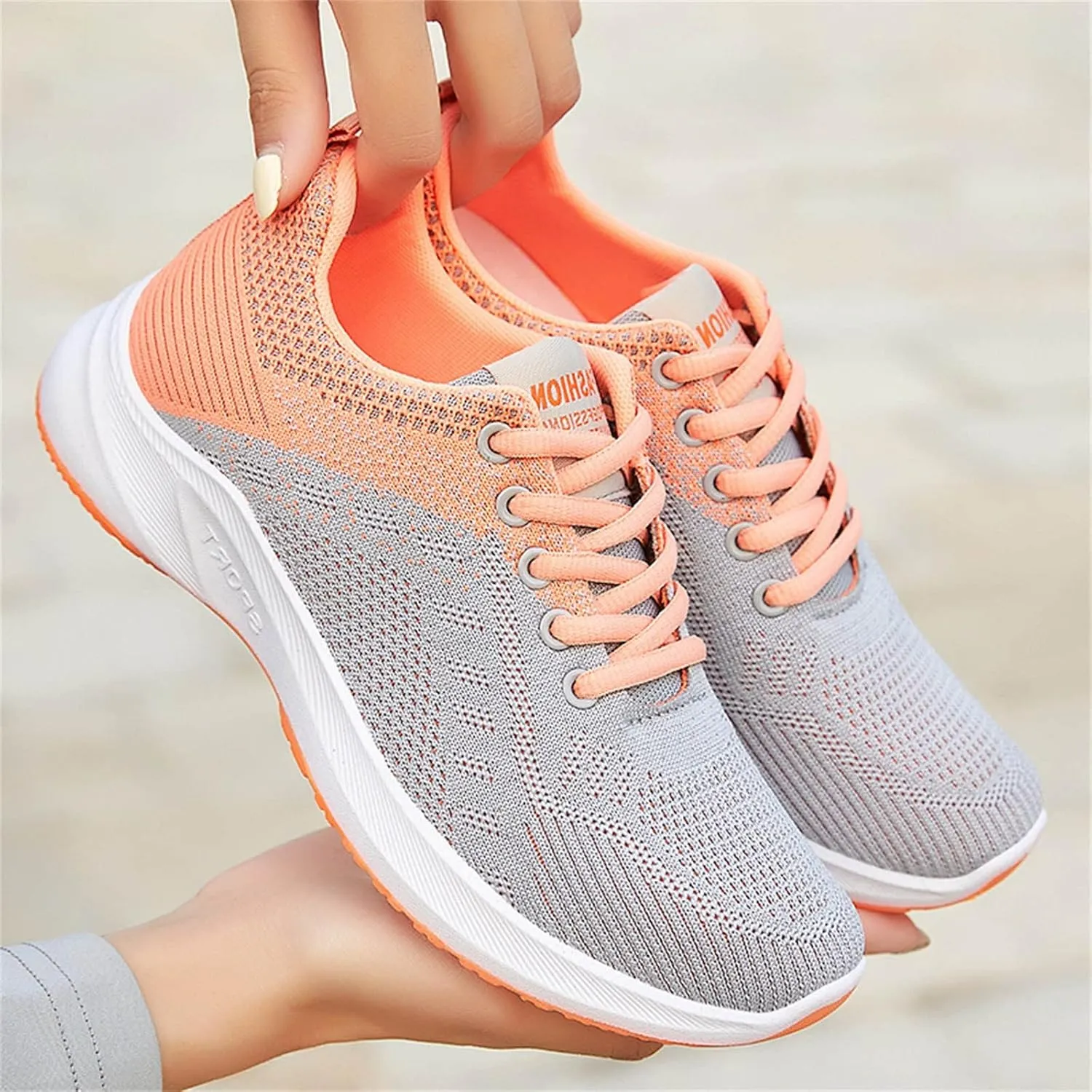 Womens Lace Up Walking Shoes Memory Foam Lightweight Comfort Running Shoes for Men Walking Men's Shoes Casual Brown Sneakers Black Tennis Shoe Cross Trainer Shoe