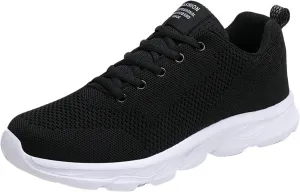 Womens Lace Up Walking Shoes Memory Foam Lightweight Comfort Running Shoes for Men Walking Men's Shoes Casual Brown Sneakers Black Tennis Shoe Cross Trainer Shoe