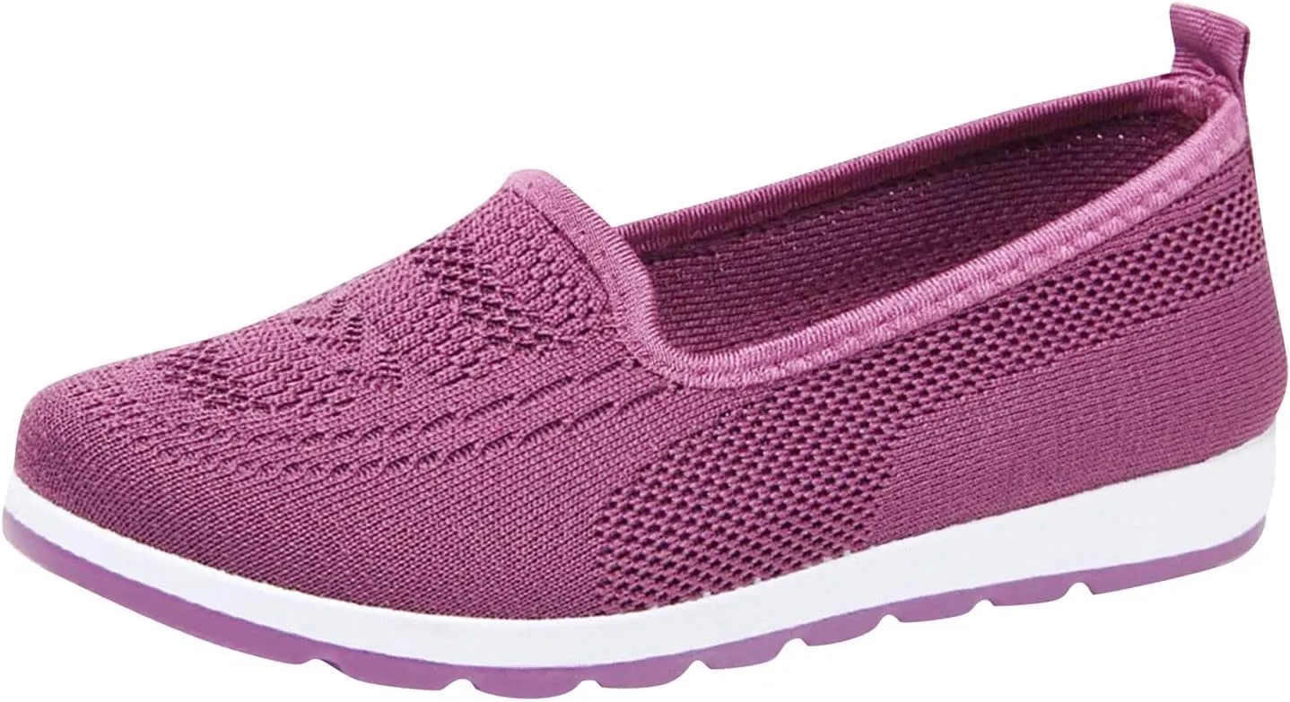 Womens Orthopedic Casual Loafers Slip On Walking Shoes with Arch Support Comfortable Sneakers Plantar Fasciitis Relief Foot Heel Pain Diabetic