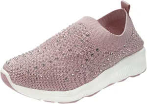 Womens Orthopedic Slip On Walking Shoes Casual Sneakers with Arch Support Comfortable Loafers Plantar Fasciitis Relief Foot Heel Pain Diabetic