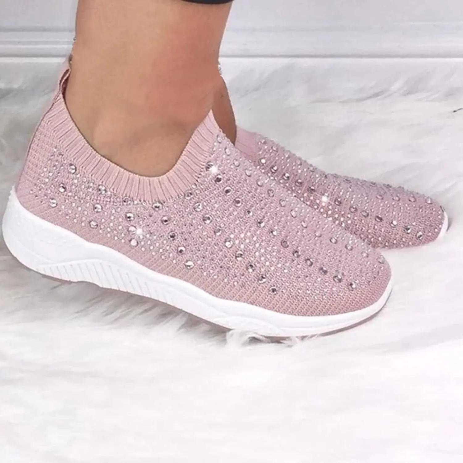Womens Orthopedic Slip On Walking Shoes Casual Sneakers with Arch Support Comfortable Loafers Plantar Fasciitis Relief Foot Heel Pain Diabetic