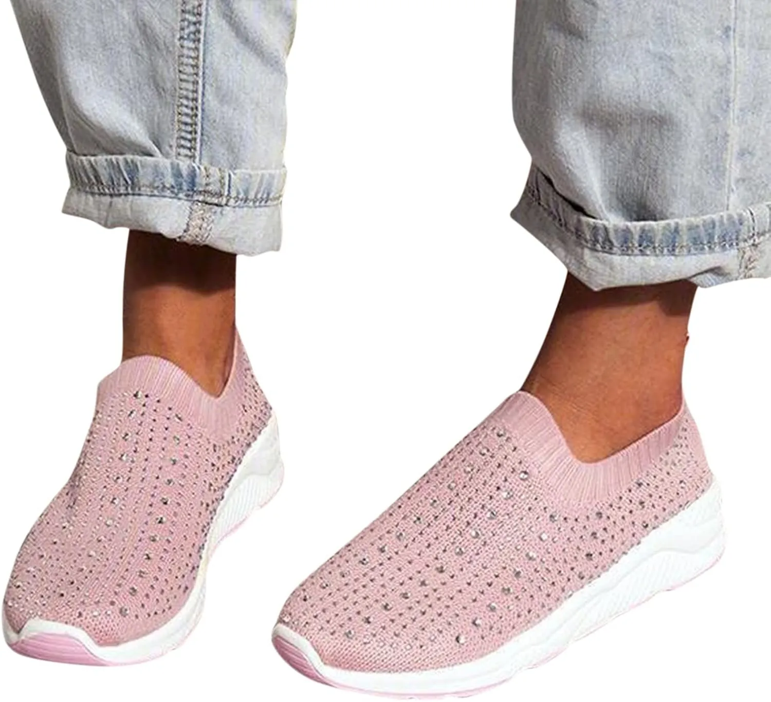 Womens Orthopedic Slip On Walking Shoes Casual Sneakers with Arch Support Comfortable Loafers Plantar Fasciitis Relief Foot Heel Pain Diabetic