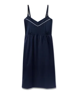 Women's Pima Maternity Nightgown in Navy