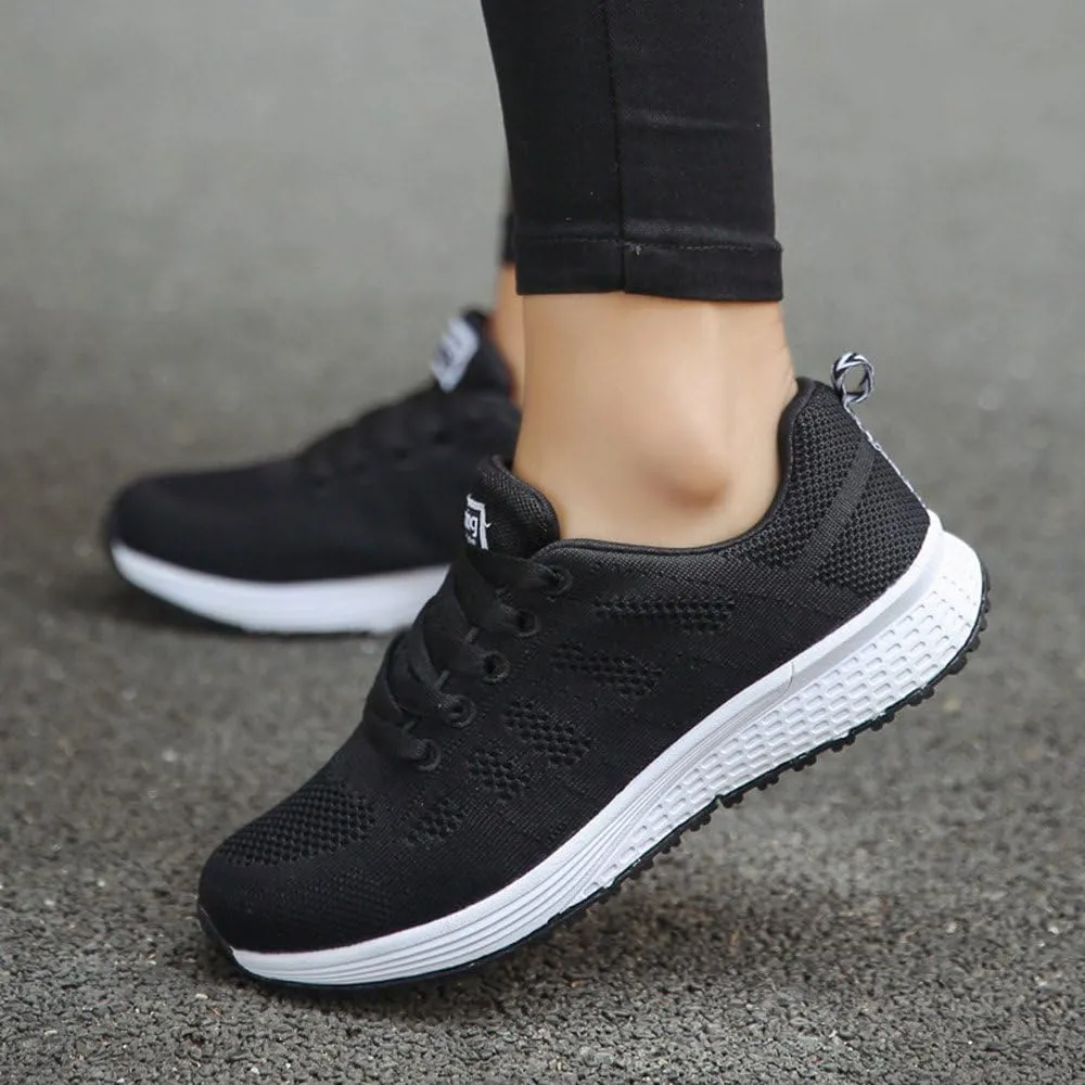 Women's Running Walking Tennis Shoes Comfortable Lace Up Non Slip Work Shoes Women Sport Shoes Casual Fashion Sneakers Waterproof Tennis Shoe Cross Trainer Shoe