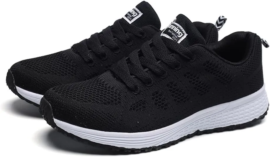 Women's Running Walking Tennis Shoes Comfortable Lace Up Non Slip Work Shoes Women Sport Shoes Casual Fashion Sneakers Waterproof Tennis Shoe Cross Trainer Shoe