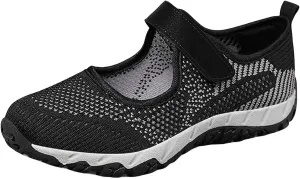 Womens Walking Shoes Slip on Memory Foam Non Slip Comfortable Running Shoes Breathable Gym Workout Shoes Fashion Lace Up Sneakers