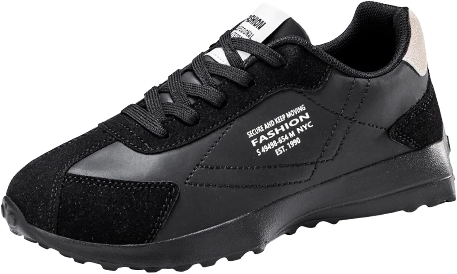 Womens Walking Shoes Slip on Non Slip Memory Foam Comfortable Running Shoes Breathable PU Leather Sports Workout Tennis Shoes Lightweight Fashion Sneakers